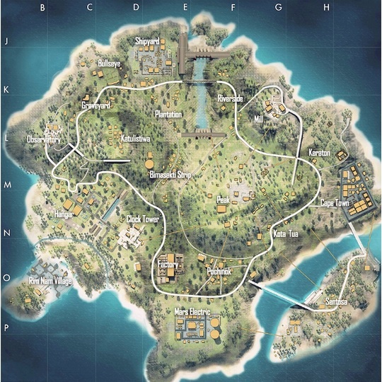 Conoce el mapa de Bermuda Free Fire Liga de Cracks